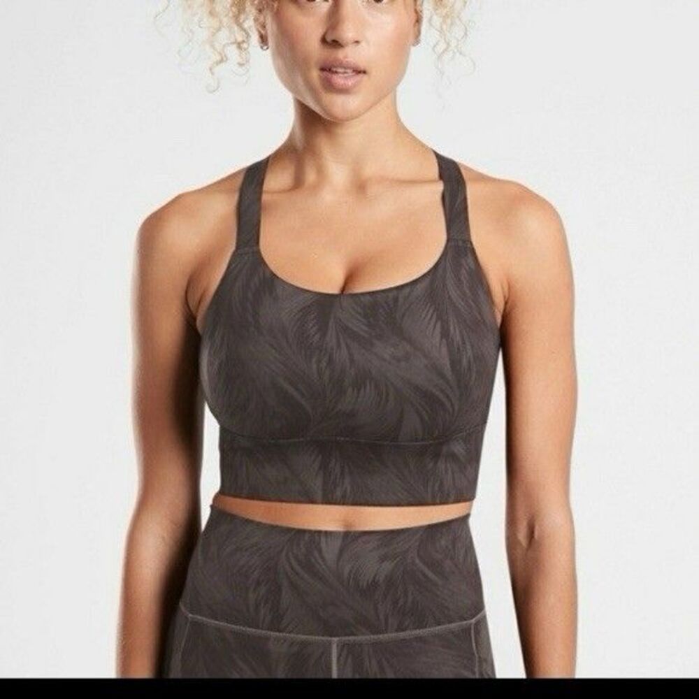 Athleta Aurora Scoop Sports Bra D-DD Purple Activewear Yoga Athleisure Yoga